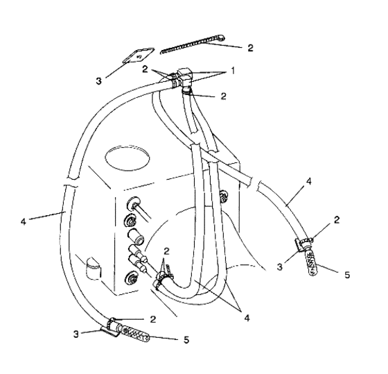 Схема узла Water Siphon (Sl 750 / B934070) Для Polaris Sl 750