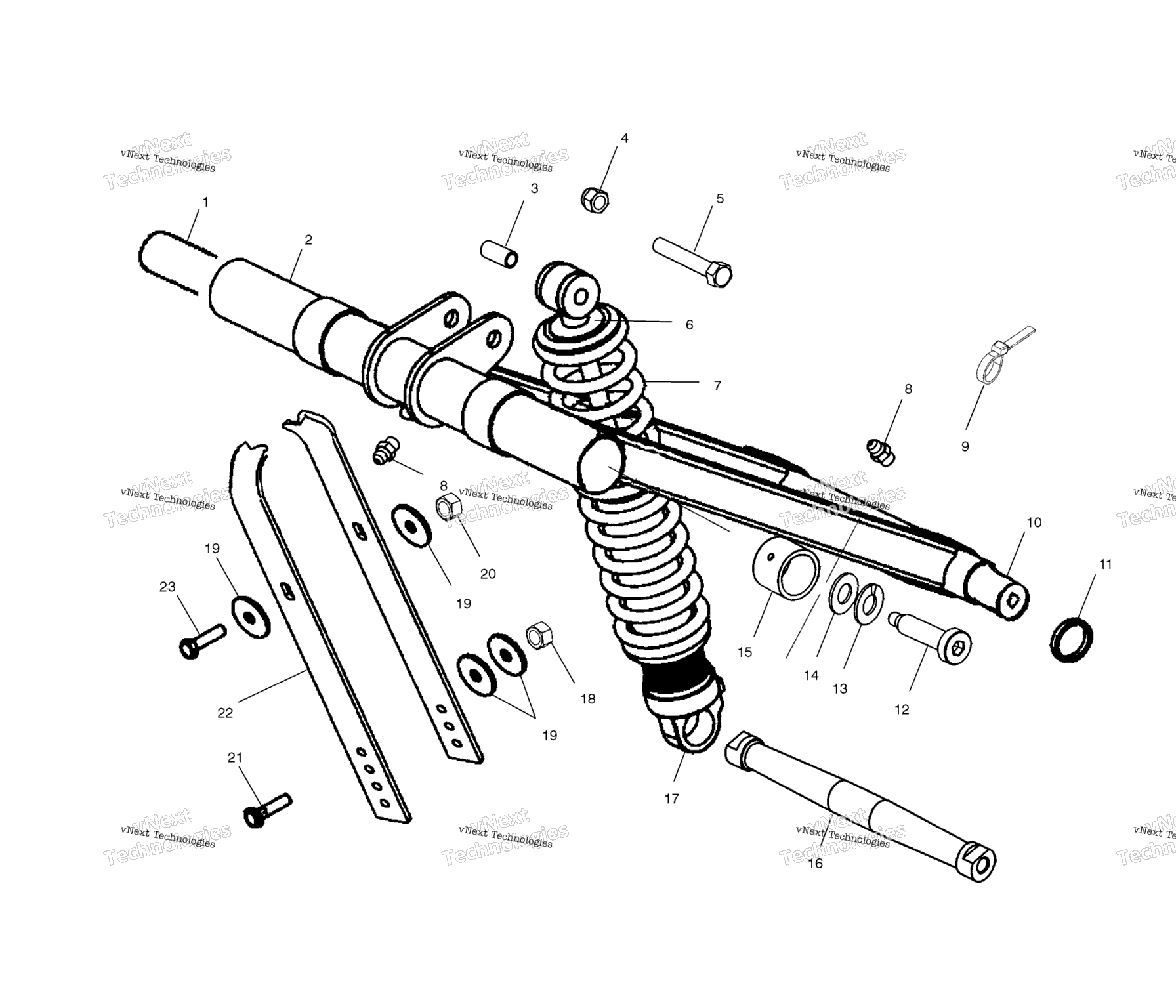 Схема узла Передний Торсионный Рычаг S03Nf7Cs/8Cs/8Cs (4977847784B13)