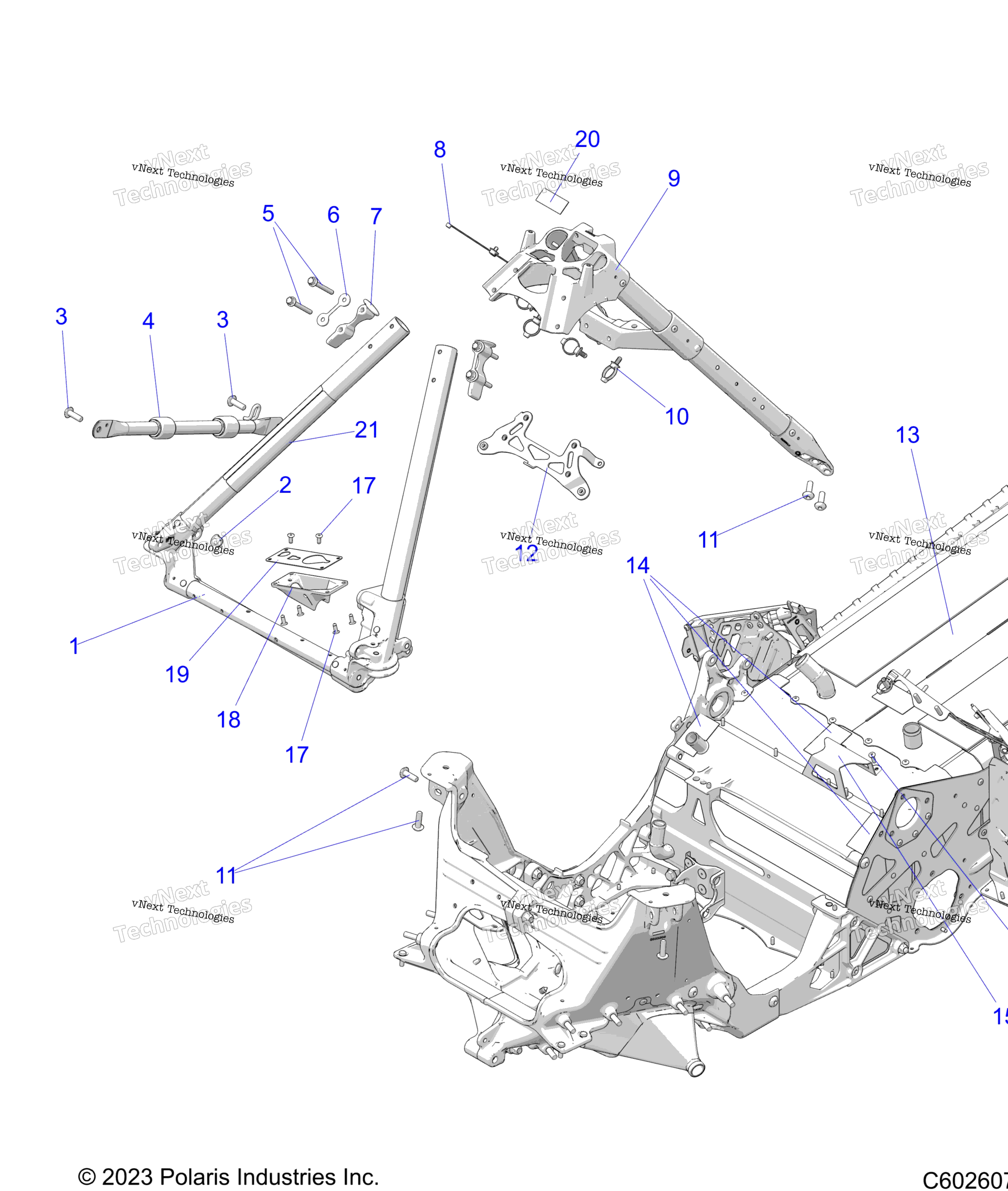 Схема узла Chassis, Chassis Asm. & Over Structure