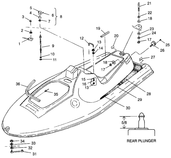 Схема узла Hull And Body (Slt 700 B964166 And Intl. Slt 700 I964166) Для Polaris Intl Slt 700