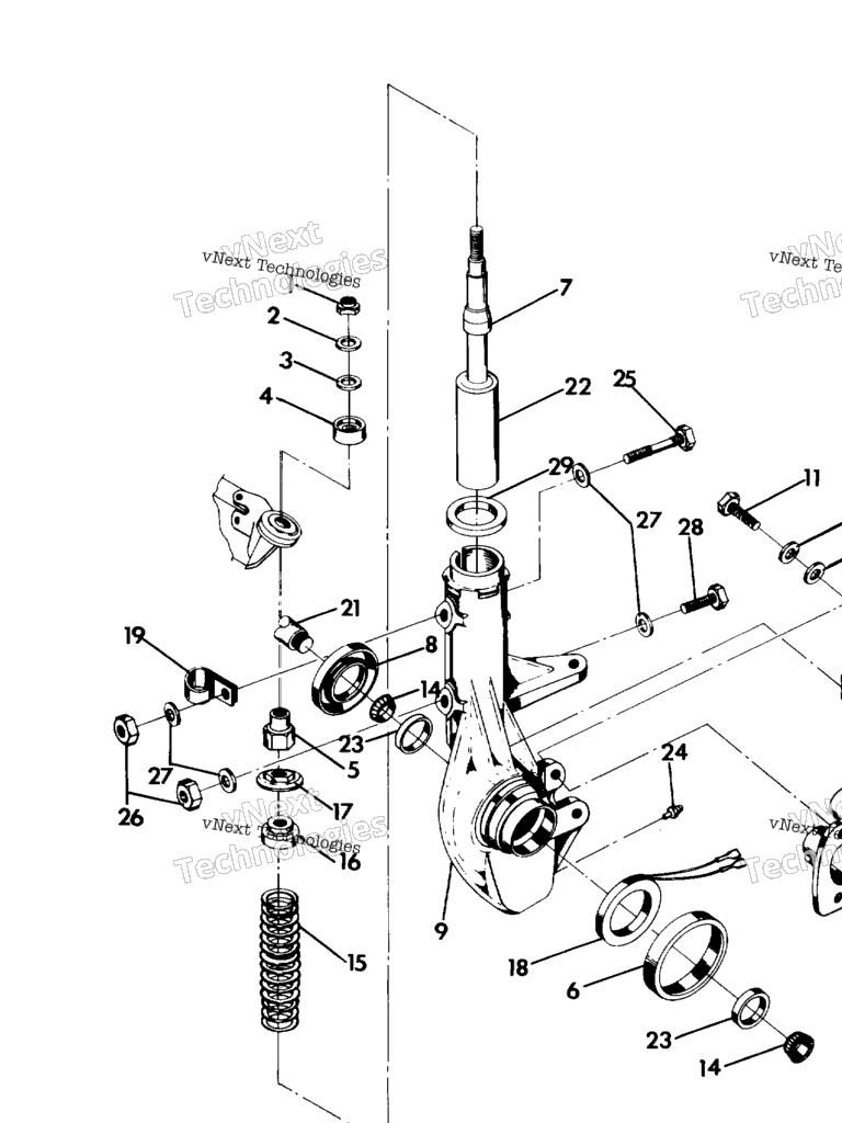 Схема узла Корпус Стойки