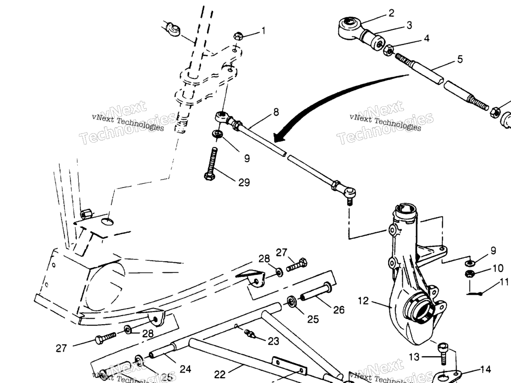 Схема узла Крепление Aarm/Strut 4X4 300