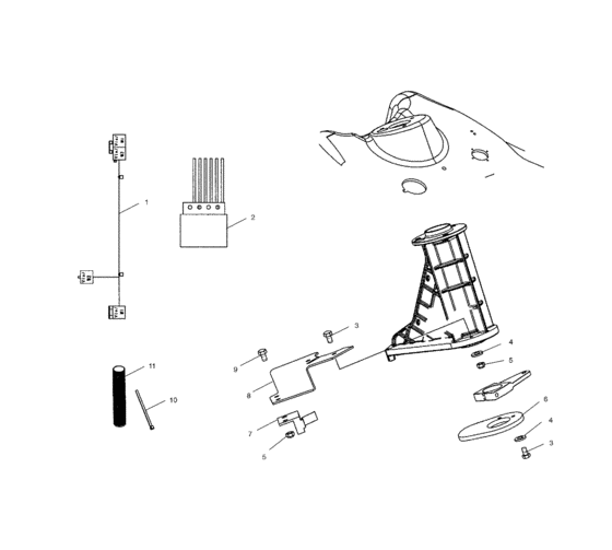 Схема узла Enhanced Steering Performance (W035303Ca/Cb/Ia/Ib) Для Polaris Msx 140