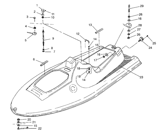 Схема узла Hull And Body Assembly (Slt 750 B954170) Для Polaris Slt 750