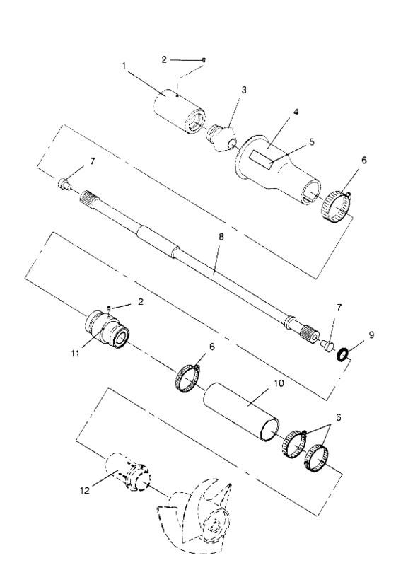 Схема узла Drive System (Sl 750 B954070) Для Polaris Sl 750