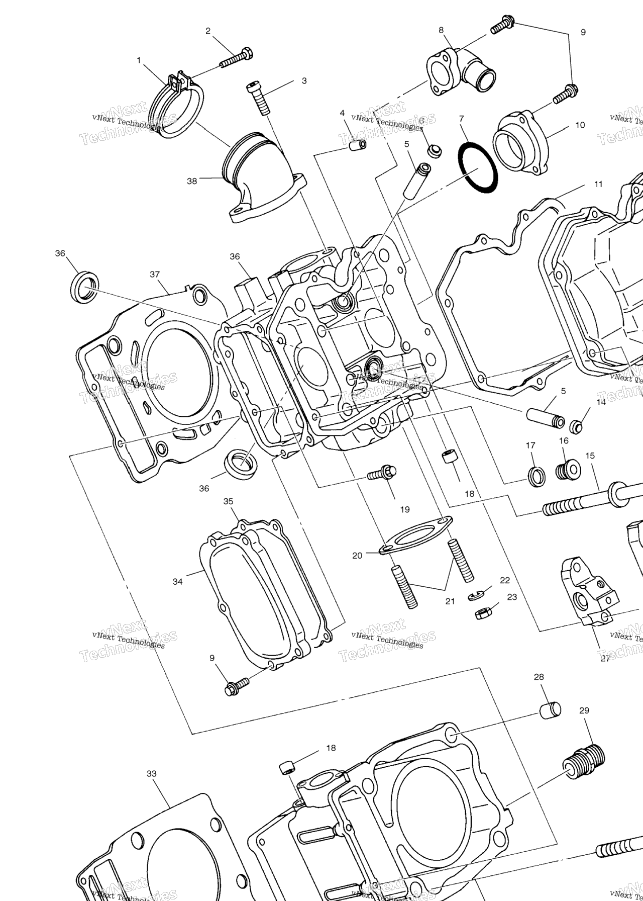 Схема узла Цилиндры