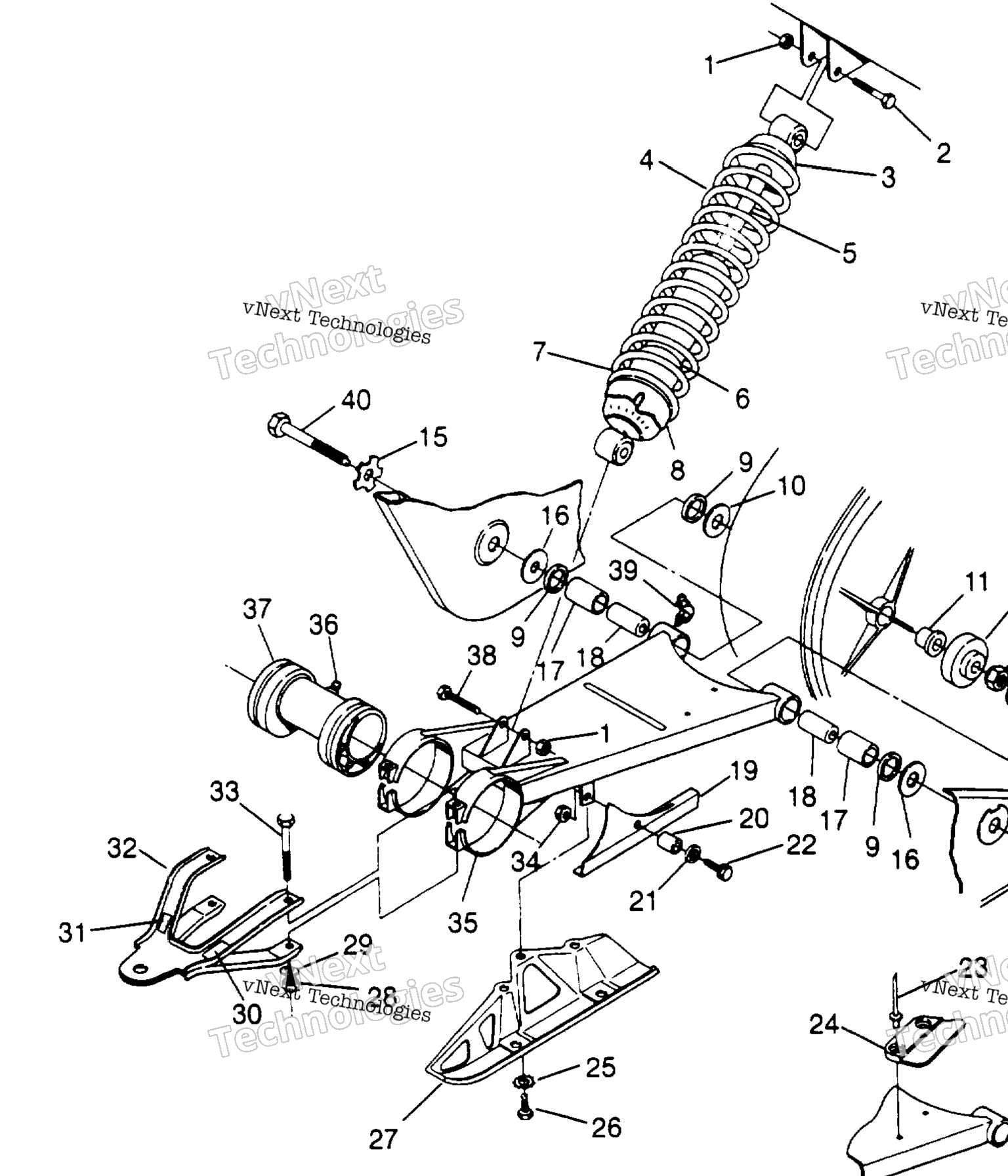 Схема узла Дуги Амортизатора 2X4 400L