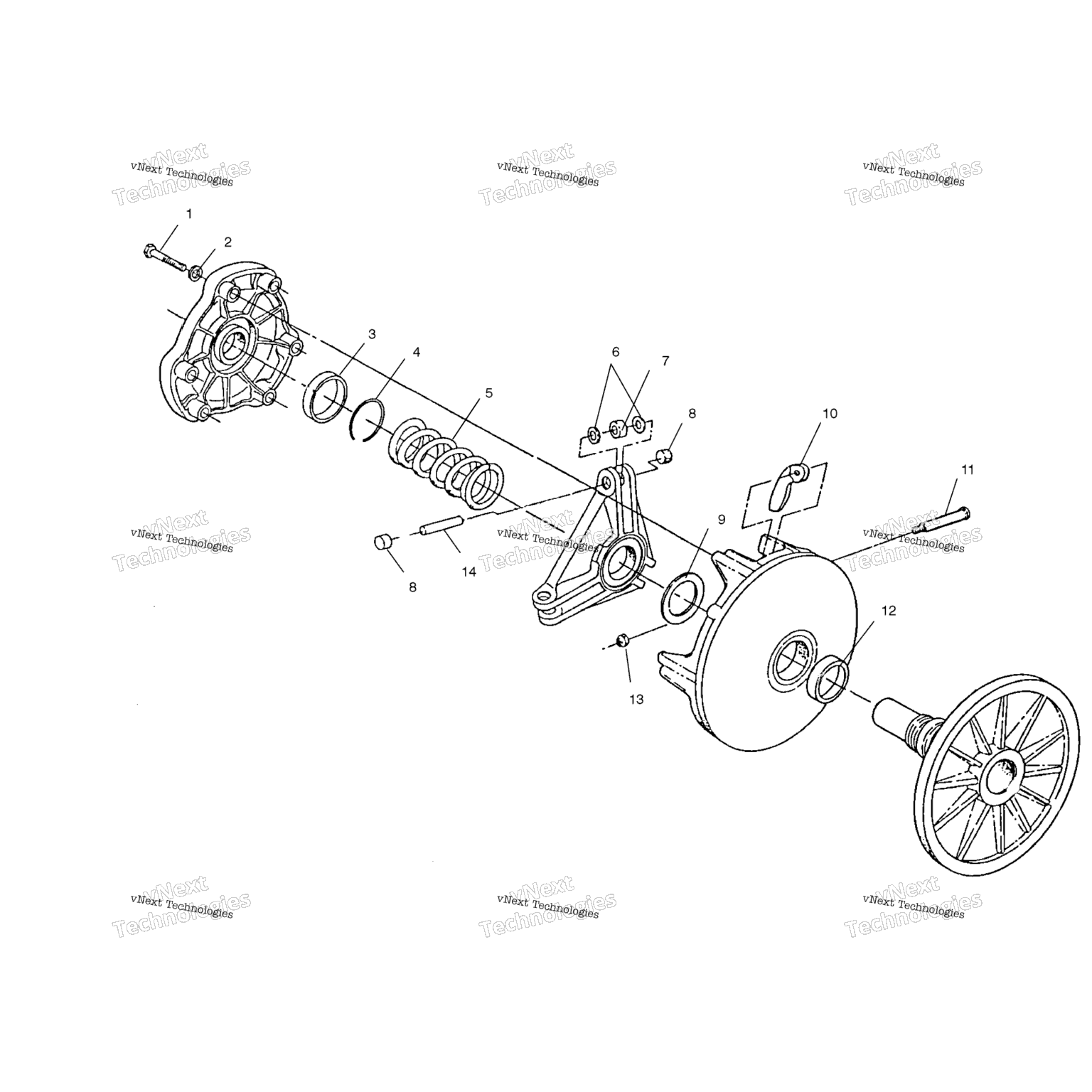 Схема узла Клинчатка Привода S03Su5Bs/Bsa