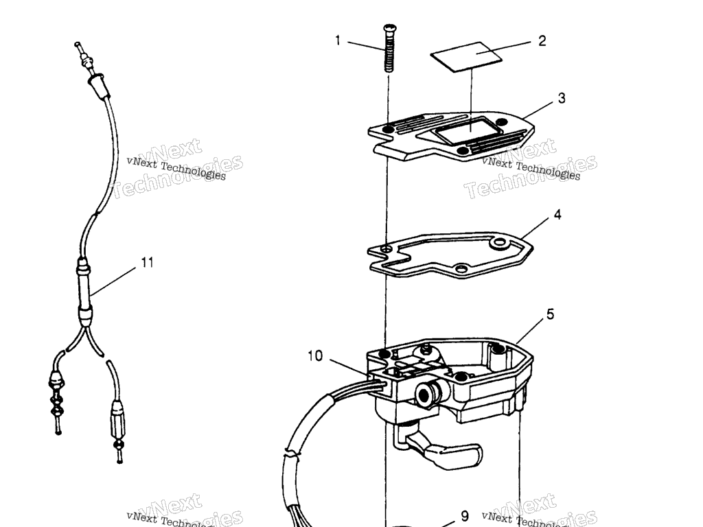 Схема узла Controls Throttle Asm./Cable 2X4 400L