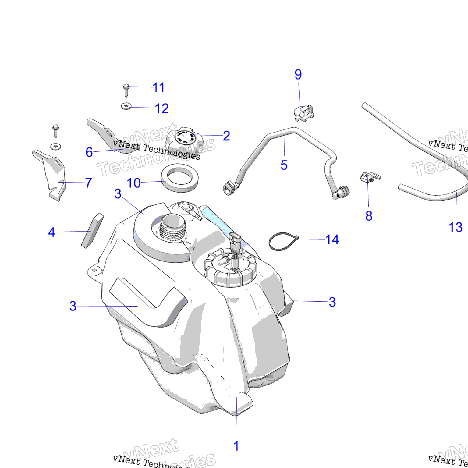 Схема узла Fuel System, Fuel Tank Asm. A24See57A1/A3/A6/A9/B1/B3/B6/B9