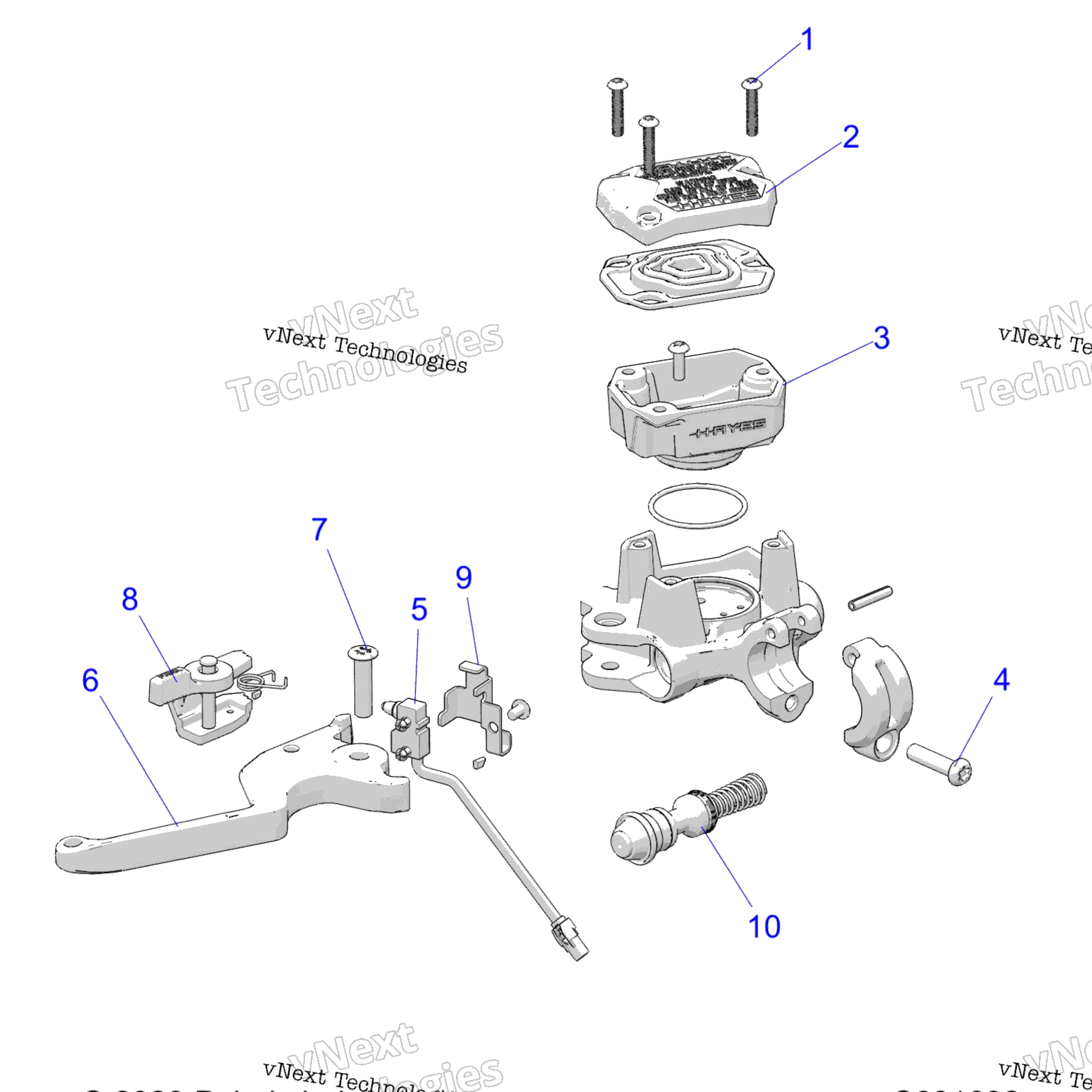 Схема узла Brakes, Master Cylinder Asm. All Options