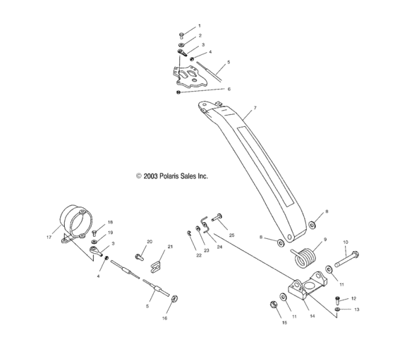 Схема узла Steering Handlepole (W045402Da) Для Polaris Octane