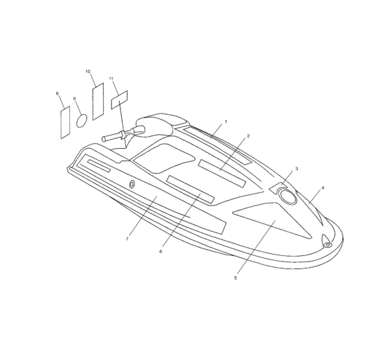 Схема узла Наклейки (W025402D) Для Polaris Octane
