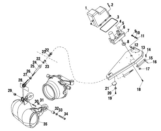Схема узла Clutch Cable (W005099D) Для Polaris Int\'l Genesis