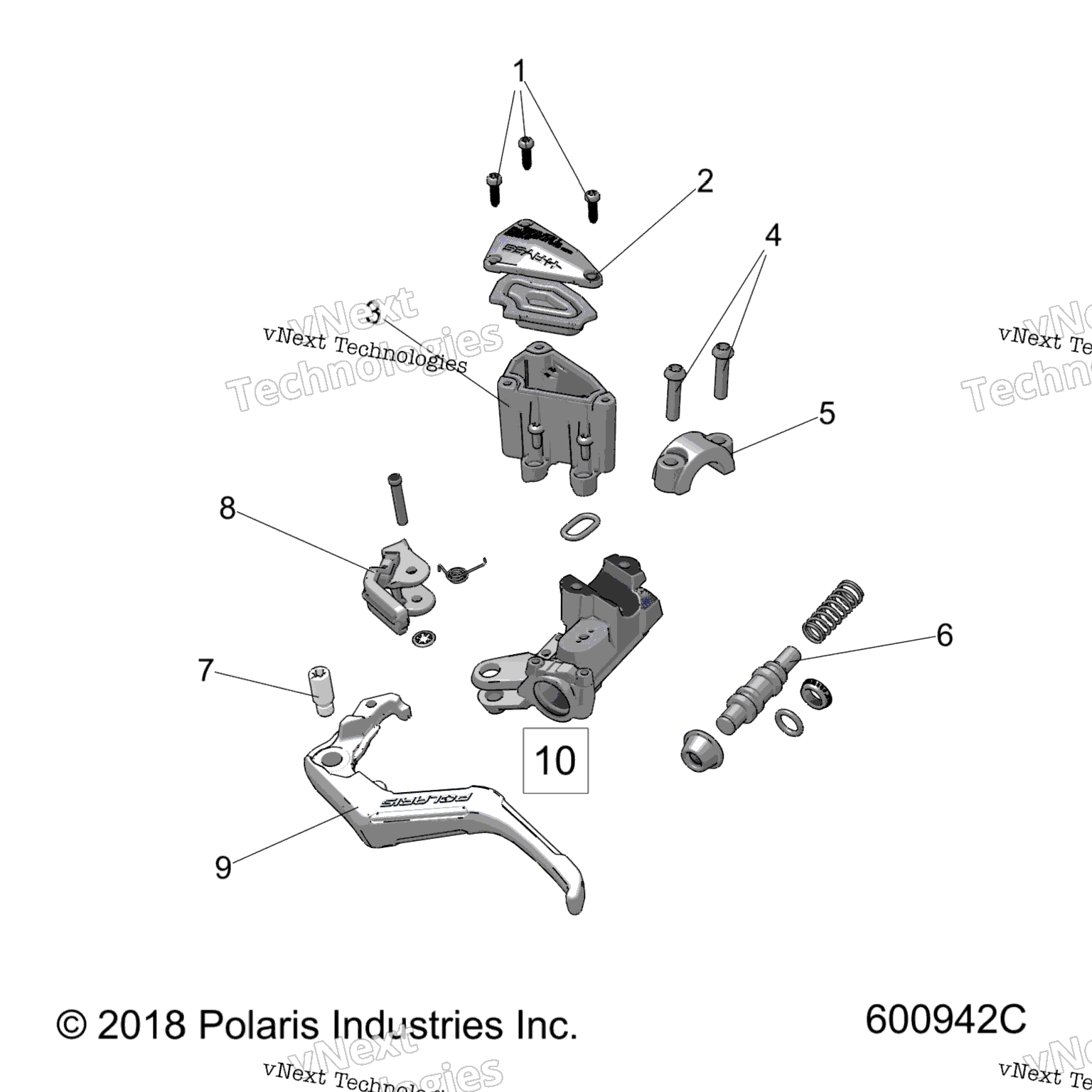 Схема узла Brakes, Master Cylinder Asm. All Options