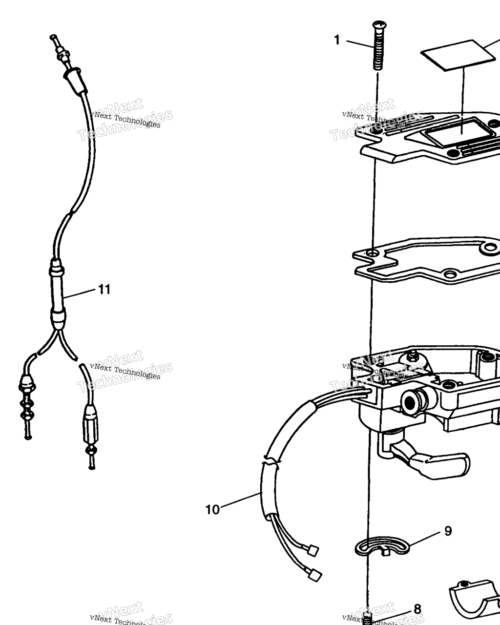 Схема узла Controls Throttle Asm./Cable Trail Blazer
