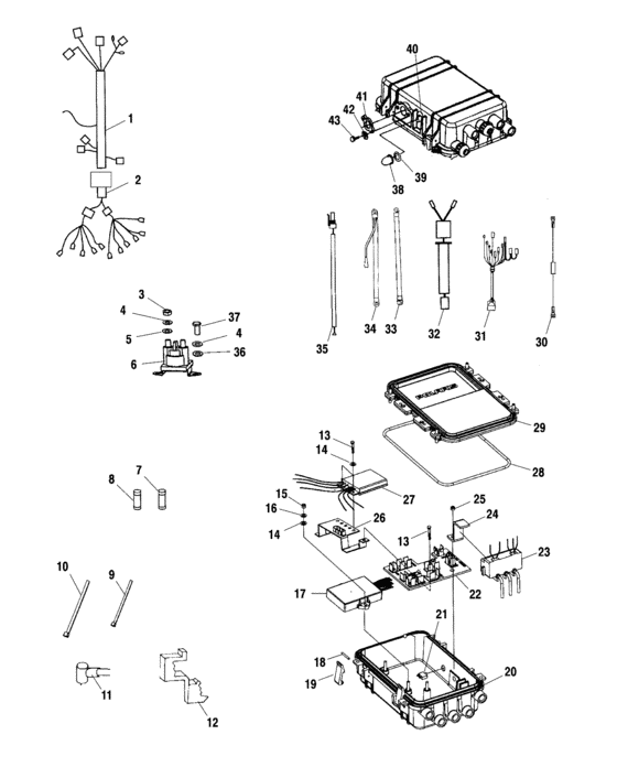 Схема узла Electrical Box (W014999D) Для Polaris Int\'l Pro 1200