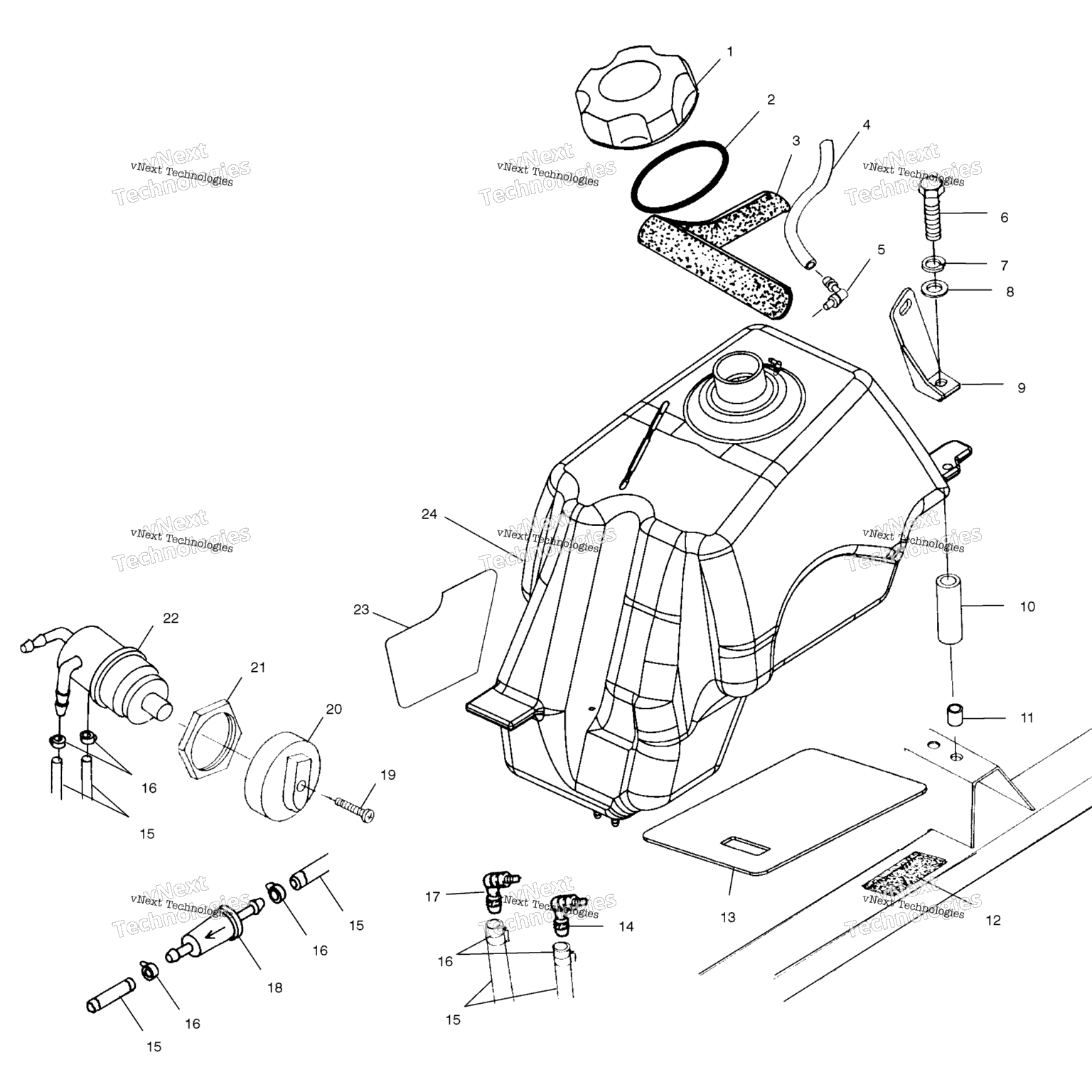Схема узла Топливные Баки A01Cl50Aa