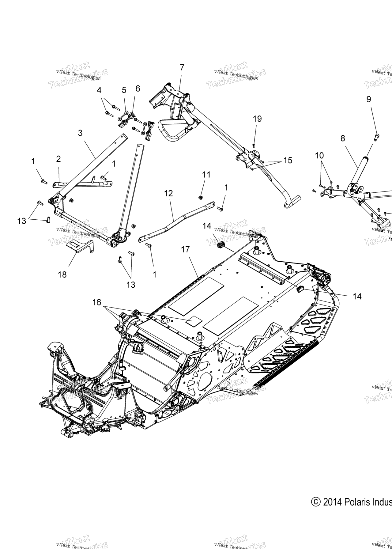 Схема узла Chassis, Chassis Asm. & Over Structure All Options