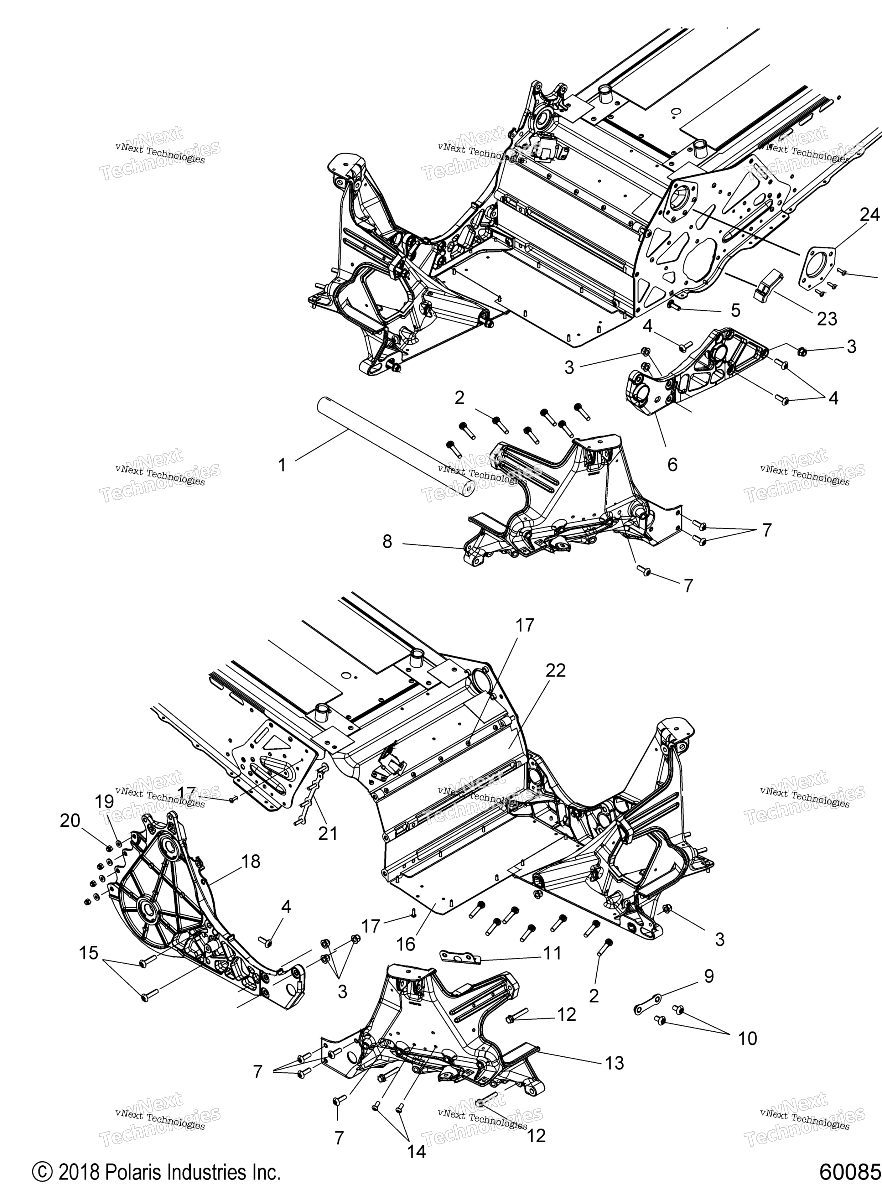 Схема узла Chassis, Bulkhead Asm. All Options