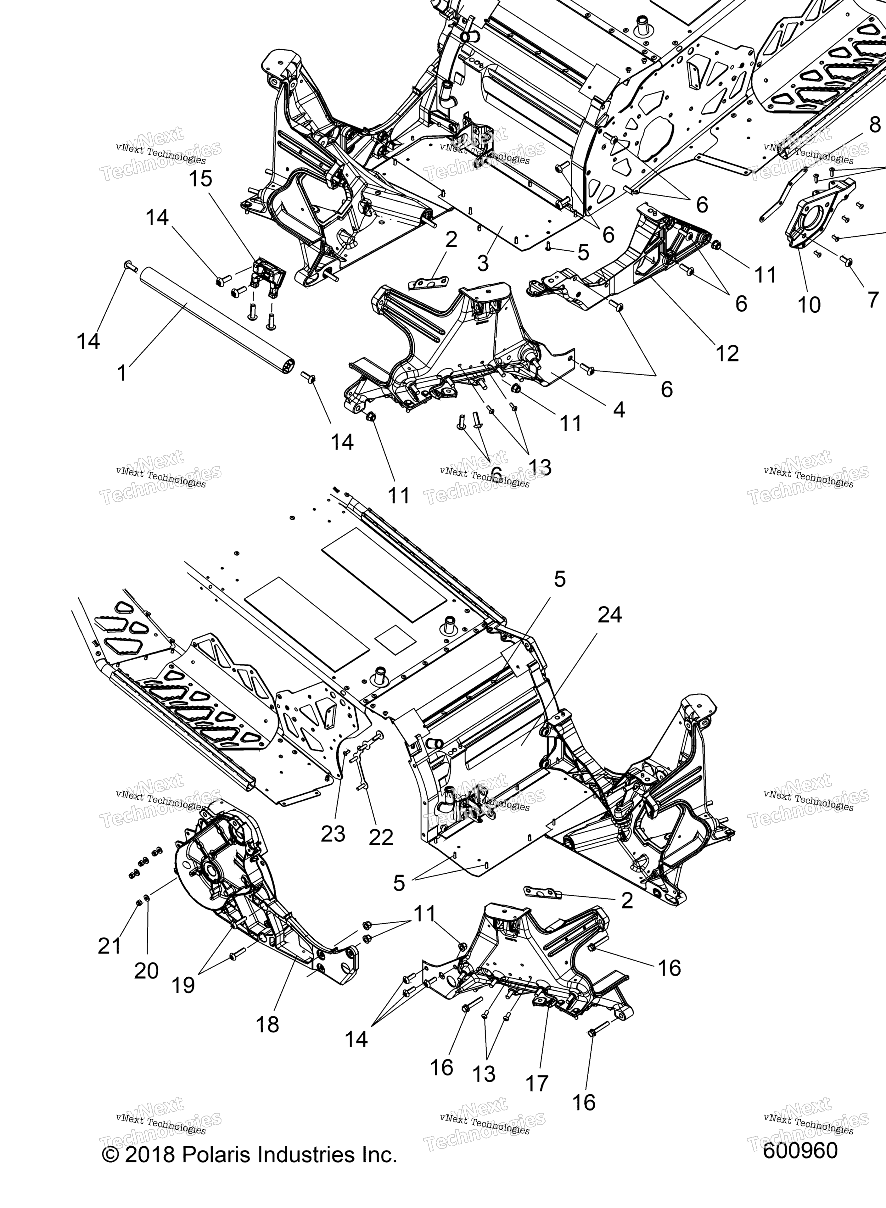 Схема узла Chassis, Bulkhead Asm. All Options
