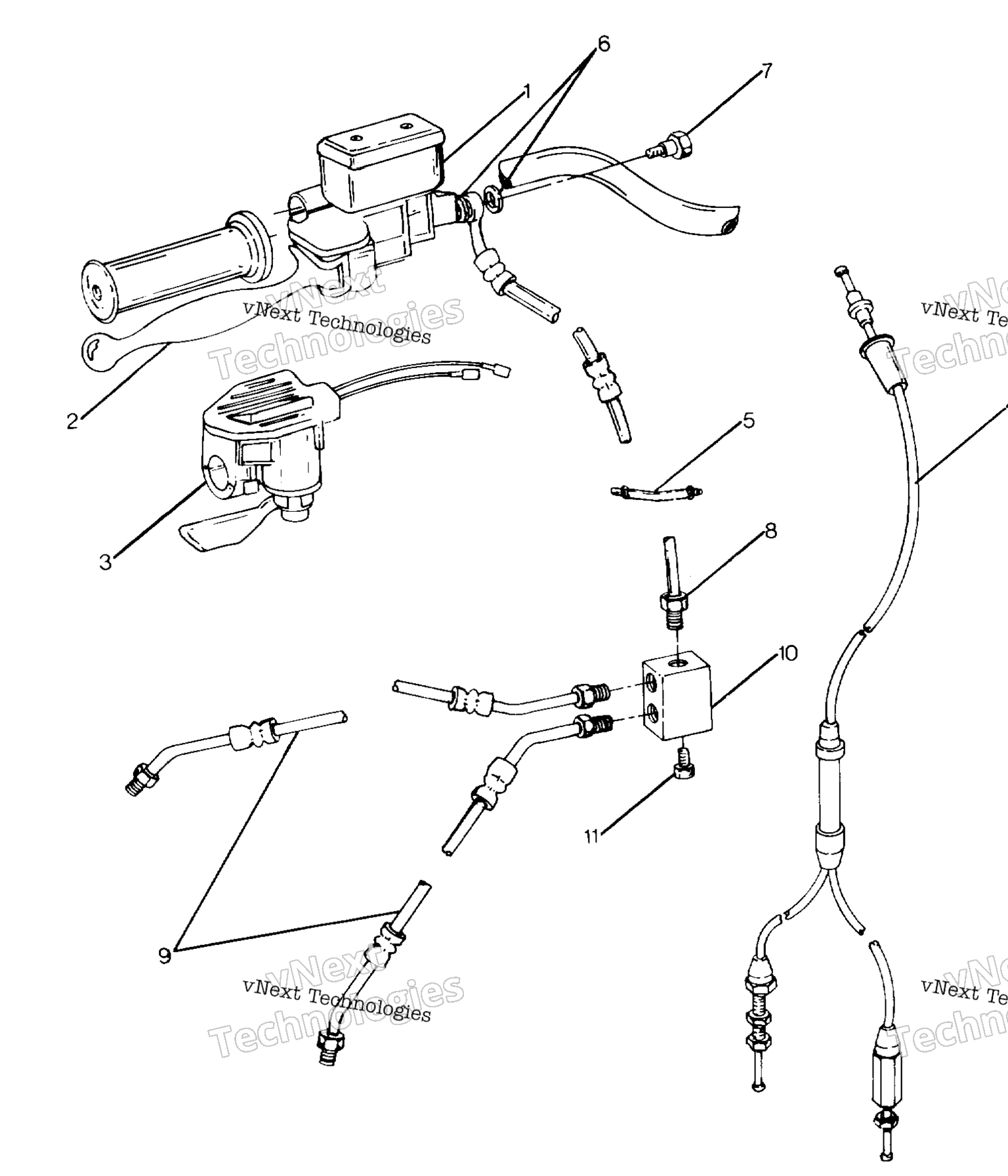 Схема узла Control Assembly, R.h