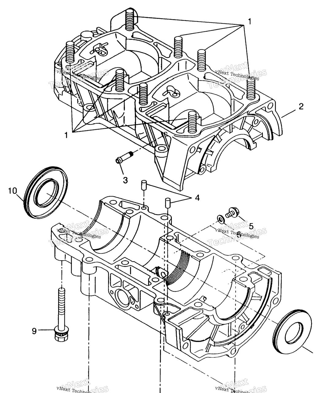 Схема узла Корпус Двигателя