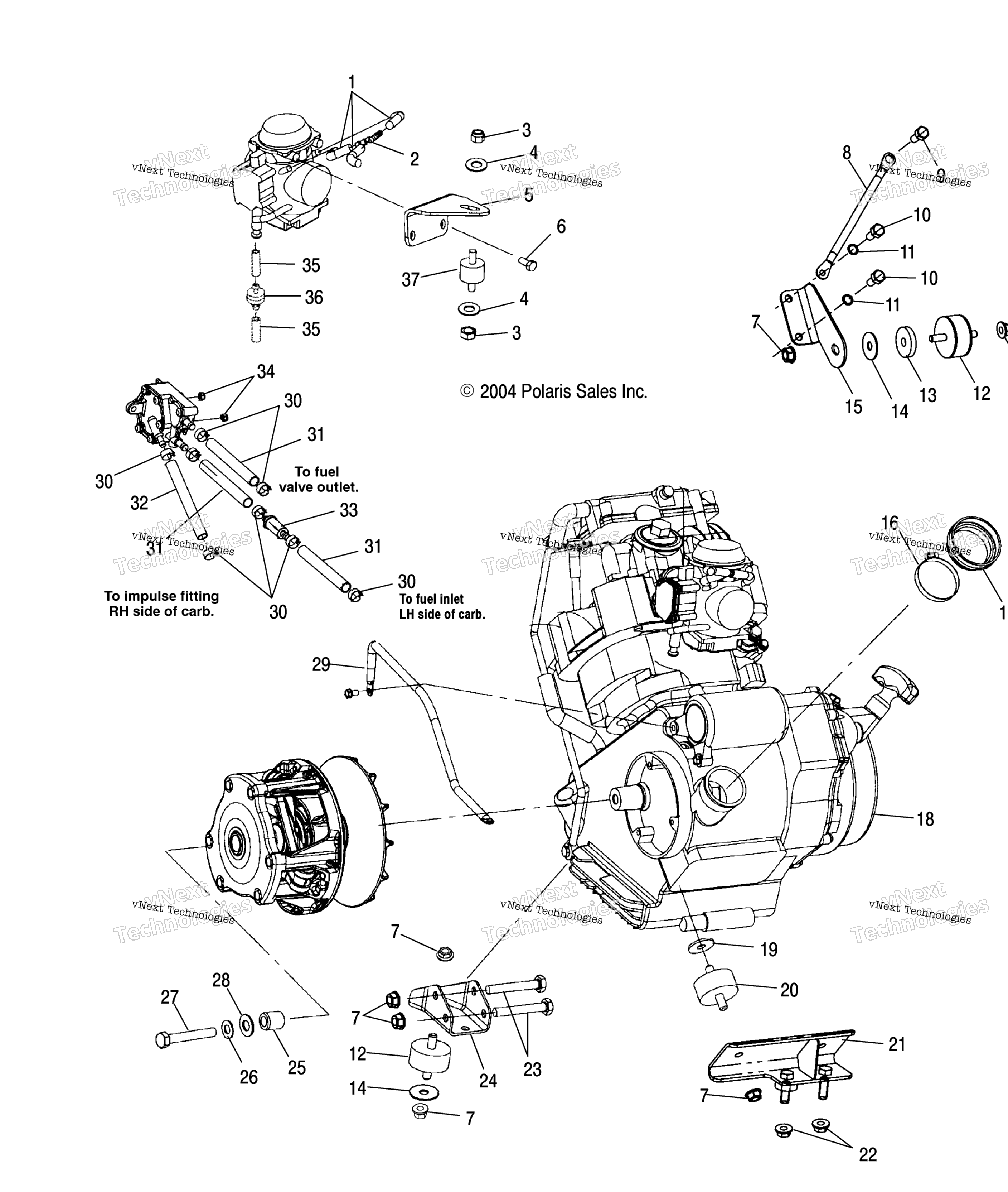 Схема узла Крепление Двигателя