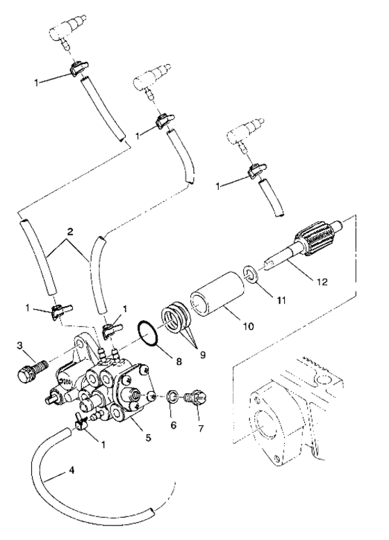 Схема узла Масляный Насос (Slt 750 B944170) Для Polaris Slt