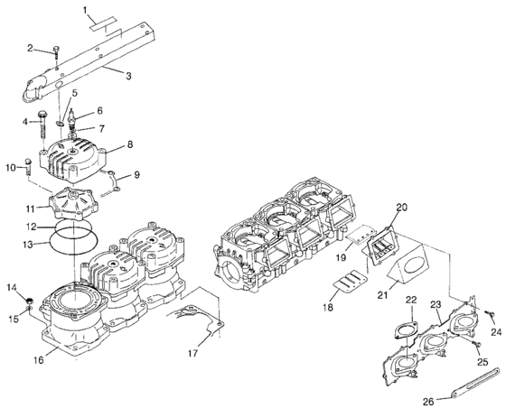 Схема узла Cylinder & Manifold (Sltx B964590 And Intl. Sltx I964590) Для Polaris Intl Sltx