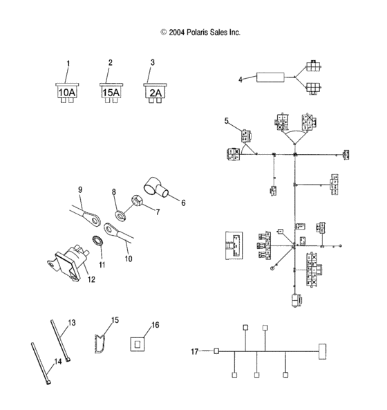 Схема узла Электрооборудование (W045304Ca/Ia/Cb/Ib/Cc/Ic) Для Polaris Msx 110