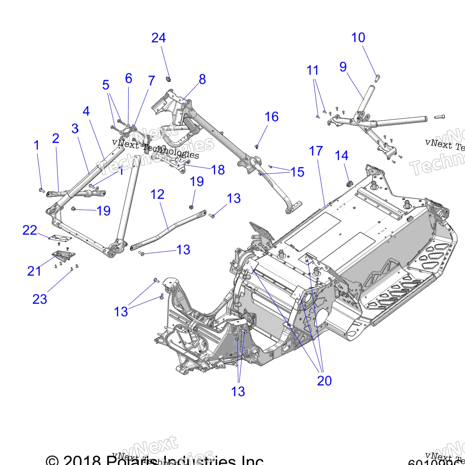 Схема узла Chassis, Chassis Asm. & Over Structure All Options