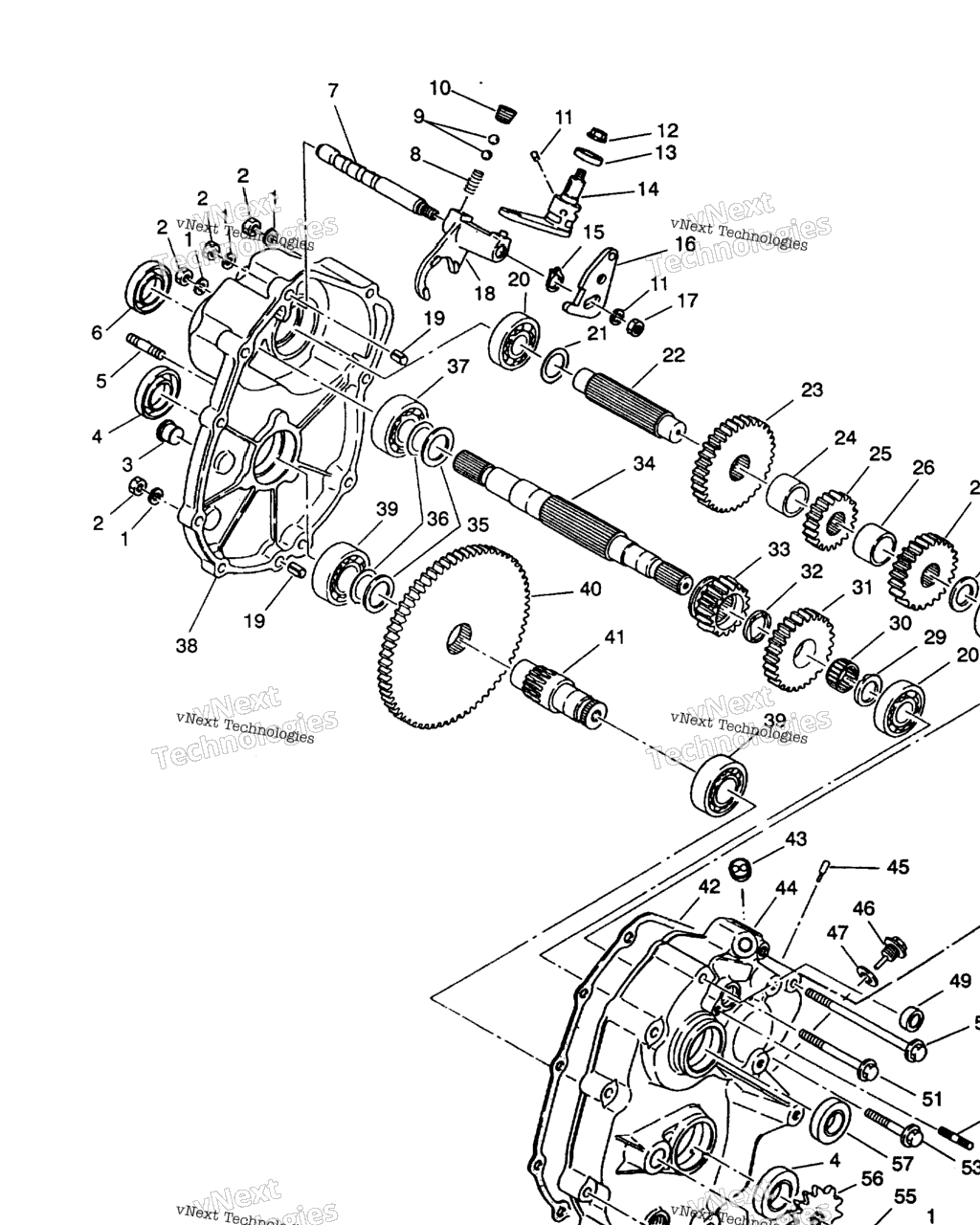 Схема узла Корпус Редуктора 2X4 350L