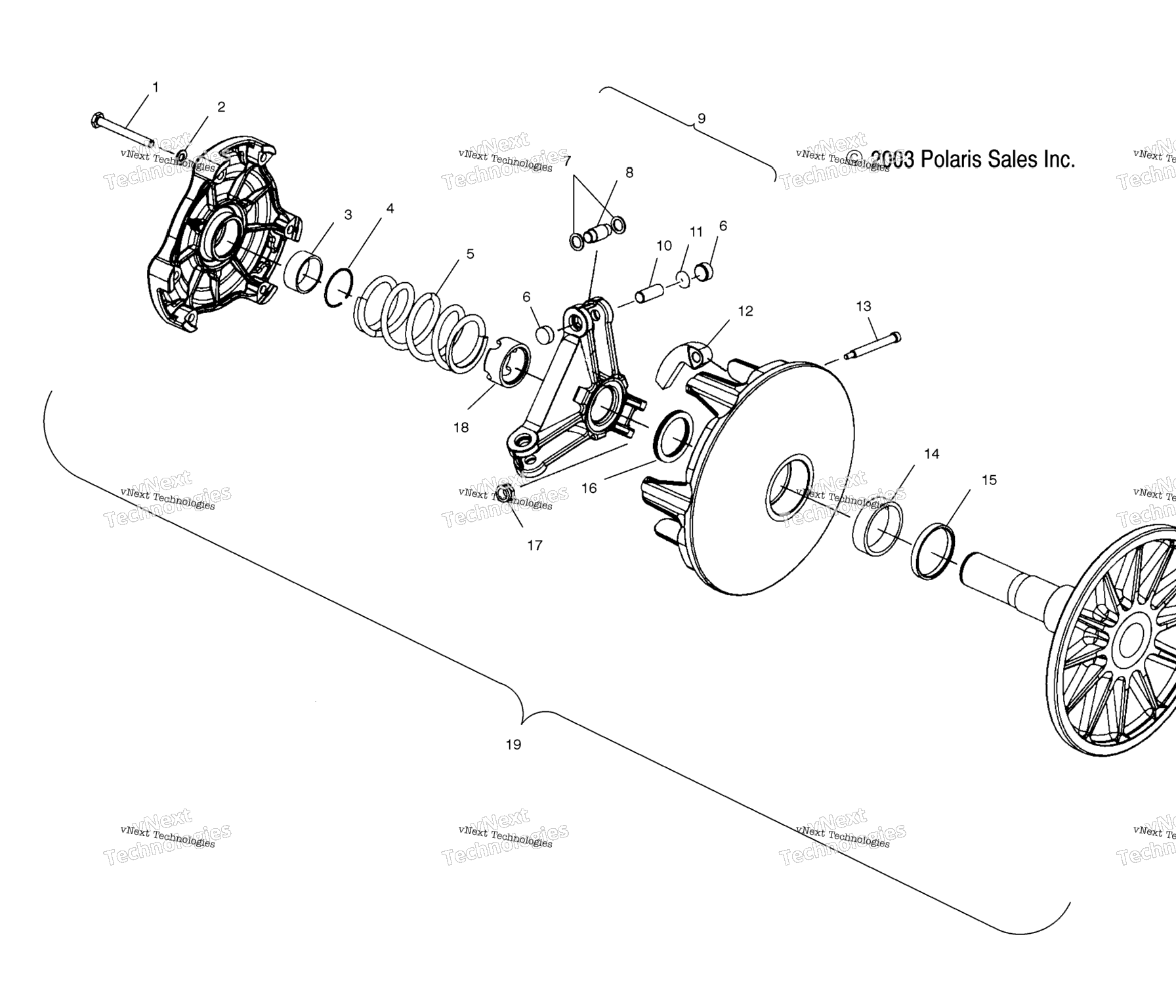 Схема узла К马Drive Clutch (4988398839C02)