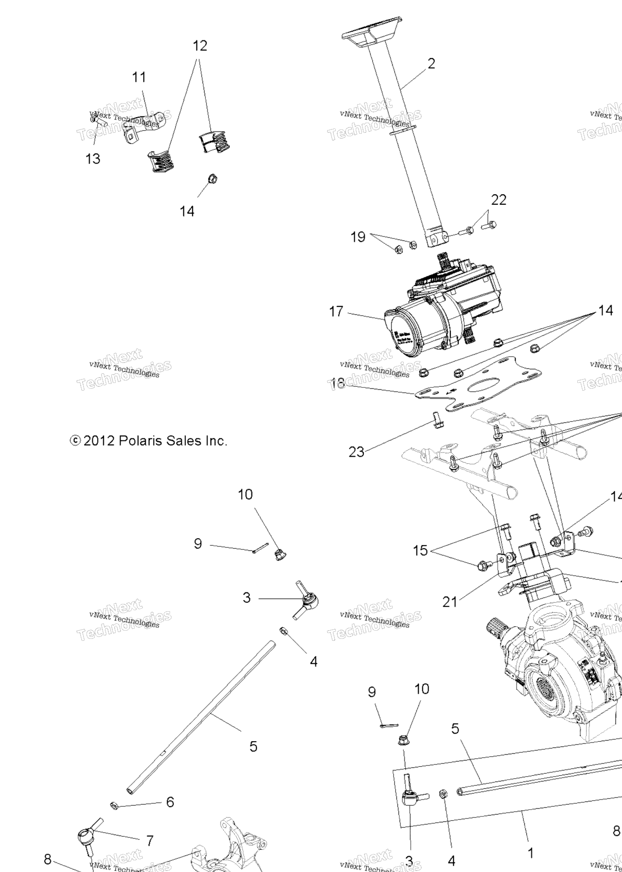 Схема узла Steering, Steering Post Asm. A13Gh8Eak