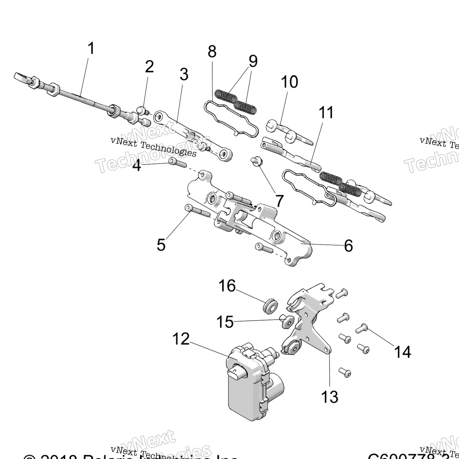 Схема узла Engine, Exhaust Valve Asm. S21Els8Rs/8Re All Options