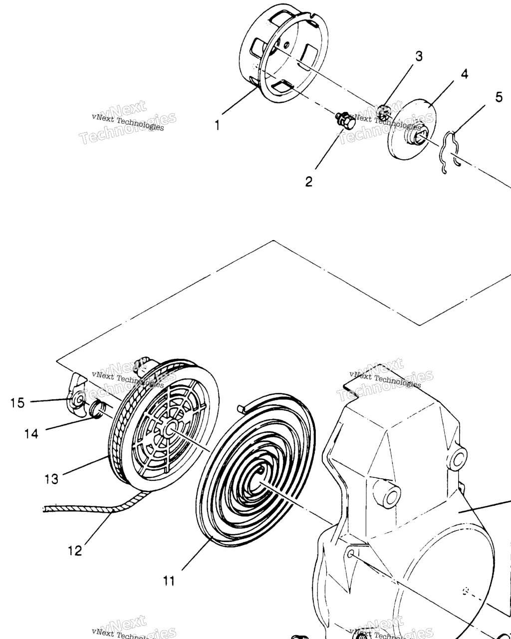 Схема узла Стартер Возвратный 440 Xcr Sp