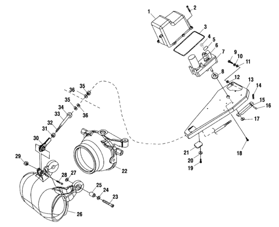 Схема узла Clutch Cable (I995094) Для Polaris Int\'l Genesis Ficht