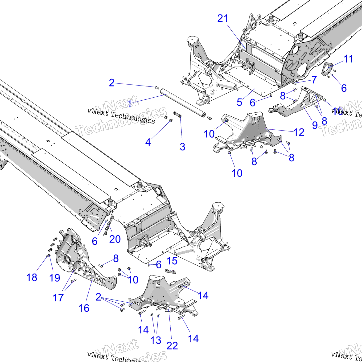 Схема узла Chassis, Bulkhead Asm. All Options