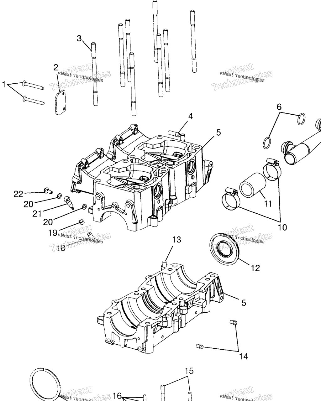 Схема узла Картера 700 Xc
