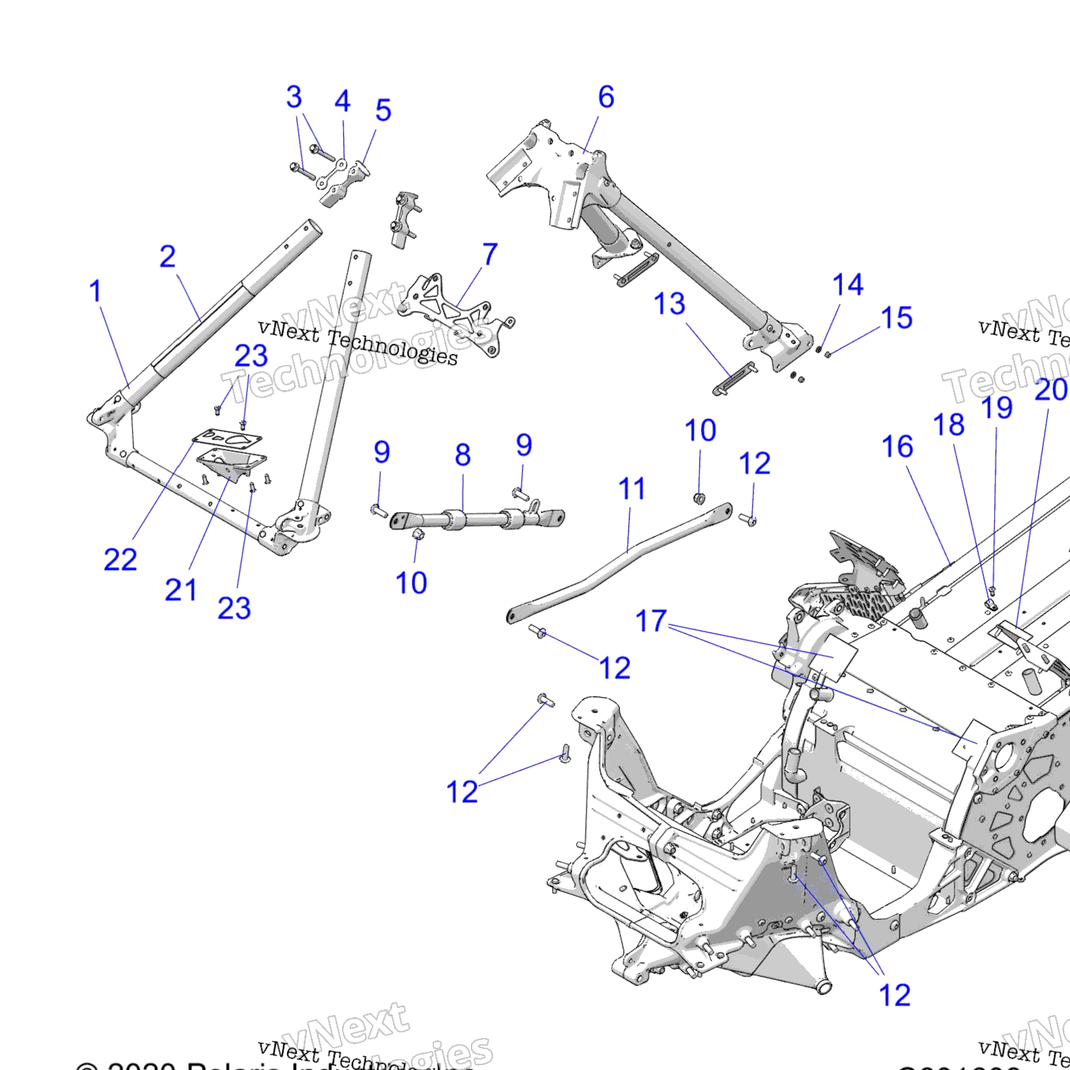 Схема узла Chassis, Chassis Asm. & Over Structure All Options