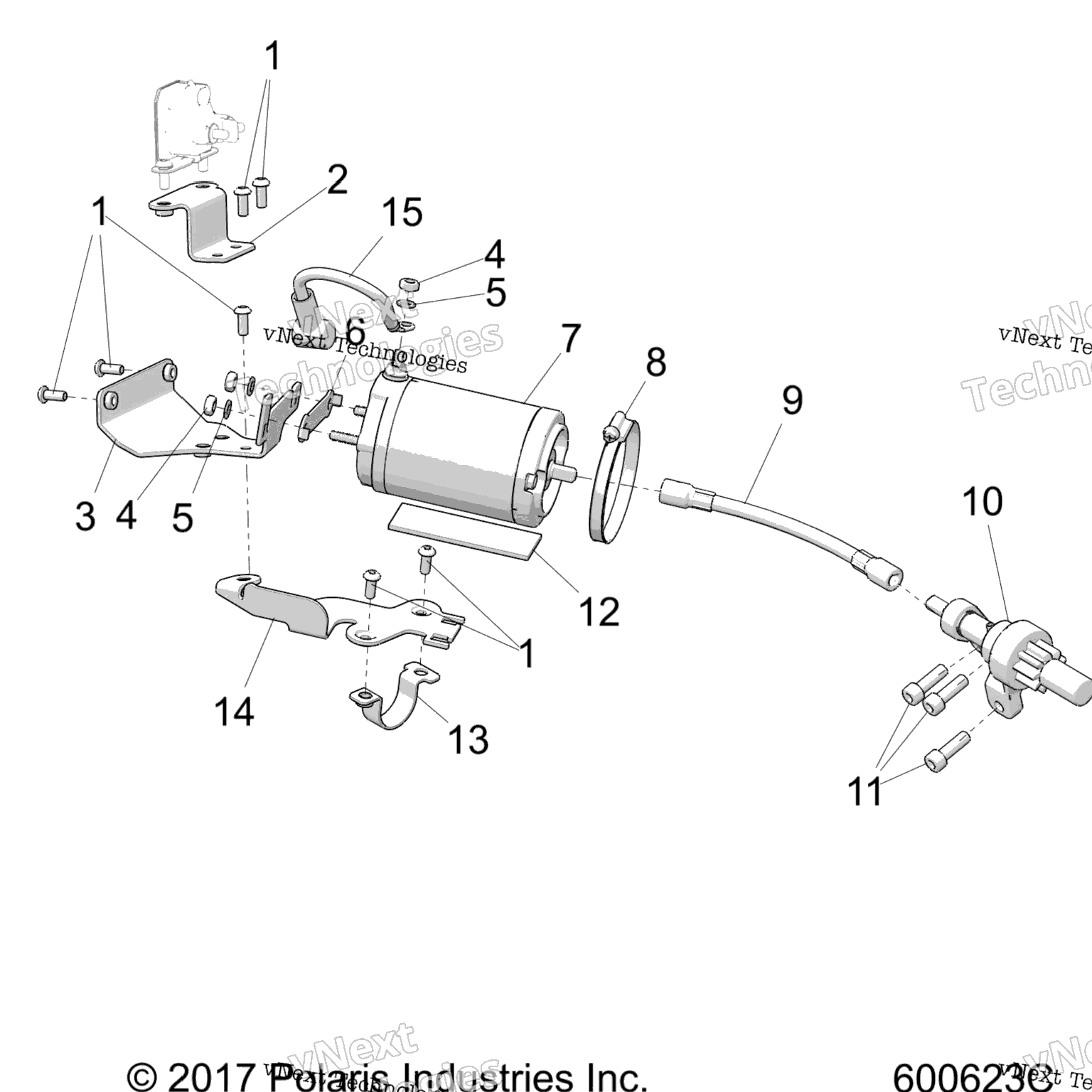Схема узла Engine, Starter Motor Elect. Start Option