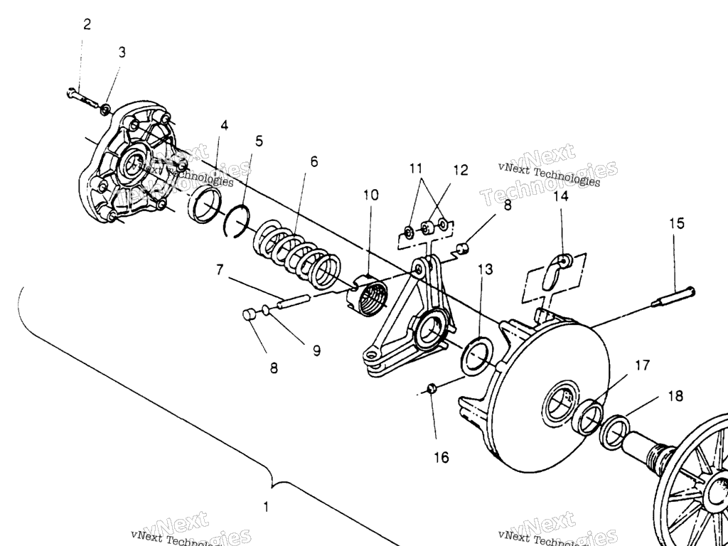 Схема узла Сборка Муфты Привода 440 Xcr Sp