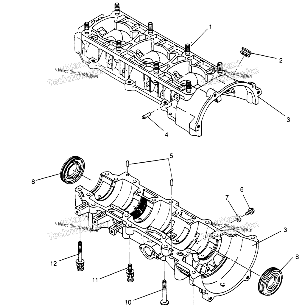 Схема узла Сборка Картеров Xlt , Xlt Sks 0950556 , Xlt Sks Euro E950556 & Xl