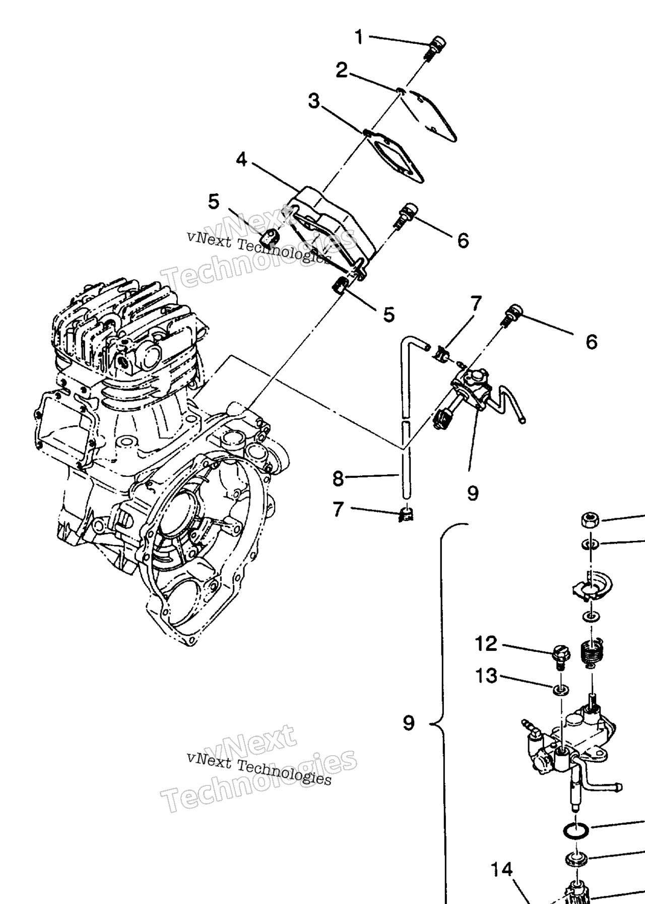 Схема узла Масляный Насос 4X4 350L