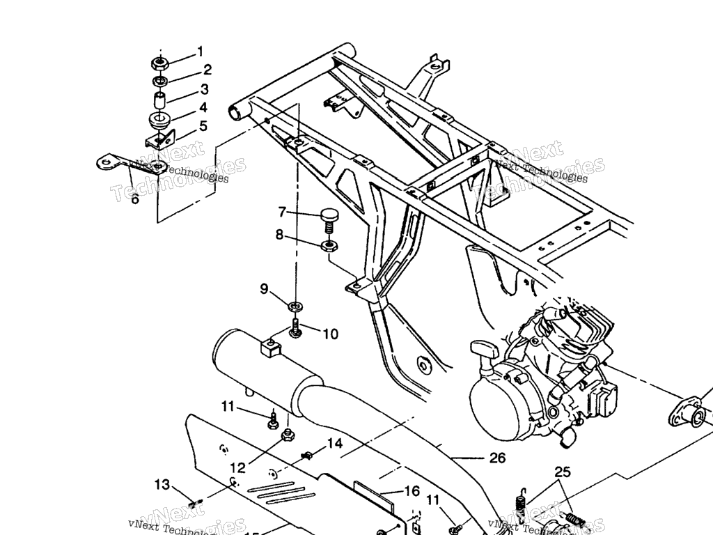 Схема узла Выпускная Система 2X4 350L