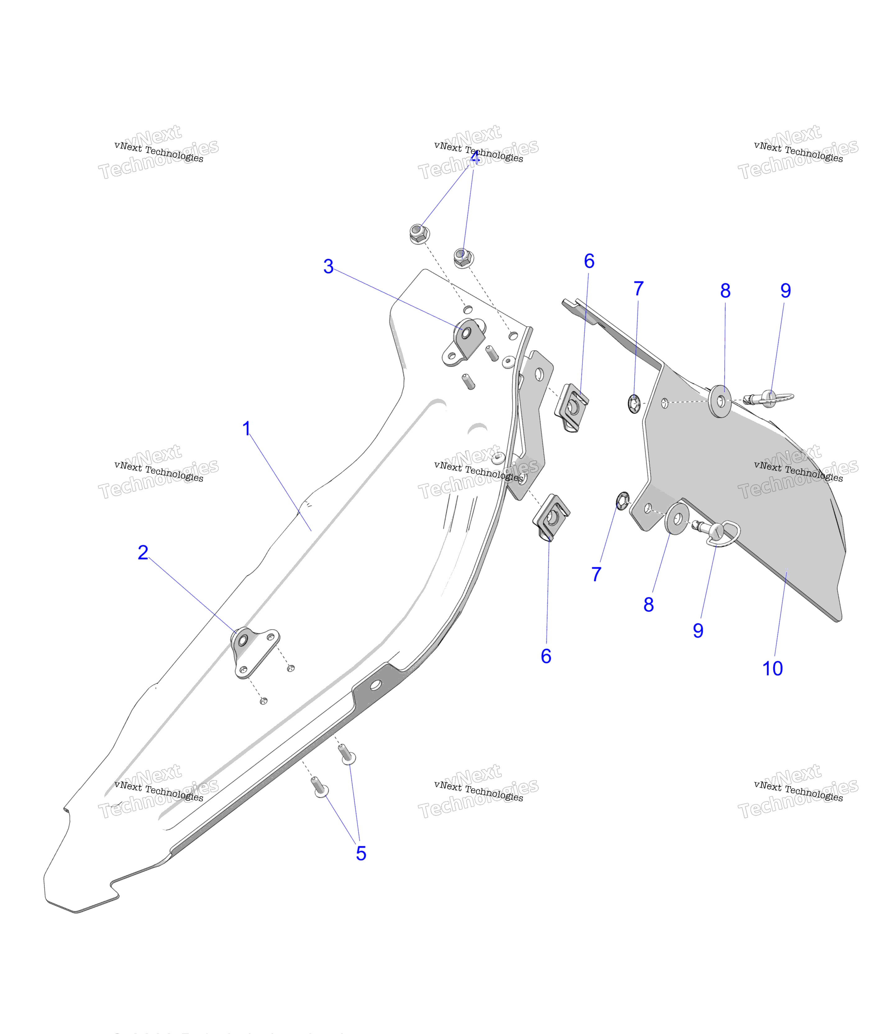 Схема узла Chassis, Clutch Guard Asm. And Shield