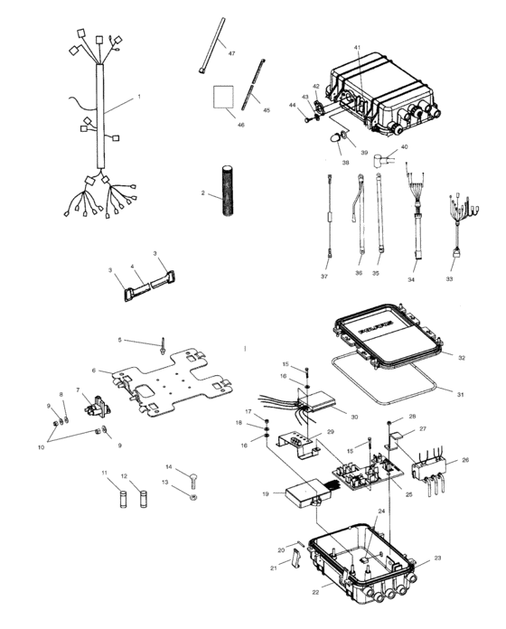 Схема узла Electrical Box (W015099D) Для Polaris Int\'l Genesis