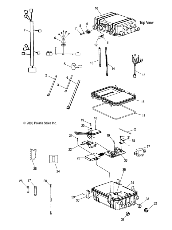 Схема узла Electrical Box (W045297Da/Ia/Ib) Для Polaris Freedom