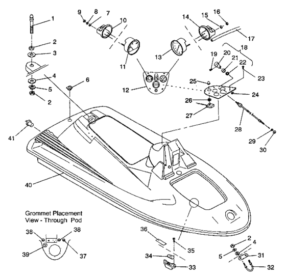 Схема узла Hull And Body Assembly (Sl 750 / B934070) Для Polaris Sl 750